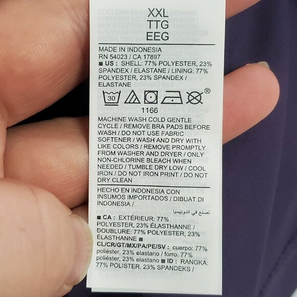 Old Navy Womens Powersoft Romper Athletic Dress Size XXL Purple Workout Gym NWT - Picture 7 of 12